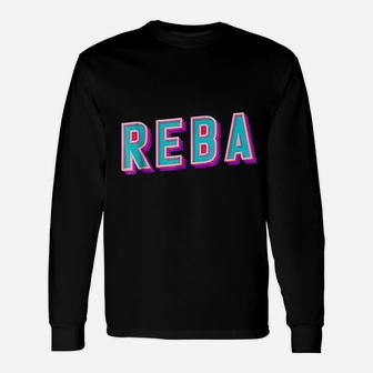 Reba Retro Vintage Graphic Long Sleeve T-Shirt - Seseable