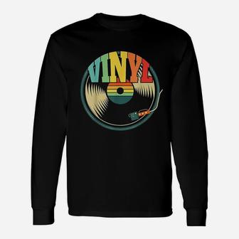 Record Collector Turntable Vintage Vinyl Music Long Sleeve T-Shirt - Seseable