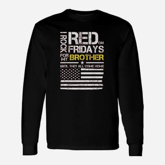 Red Friday Military Brother Wear Red For My Brother Long Sleeve T-Shirt - Seseable