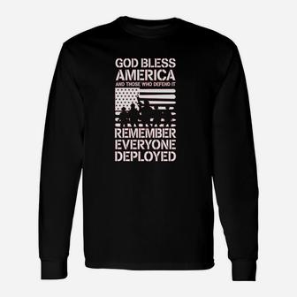 Red Friday Military Remember Everyone Deployed Long Sleeve T-Shirt - Seseable