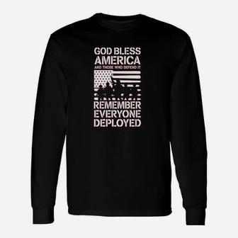 Red Friday Military Remember Everyone Deployed Support Our Troops Long Sleeve T-Shirt - Seseable