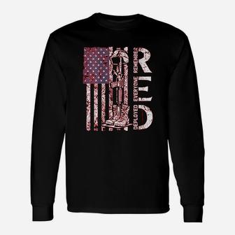Red Friday Remember Everyone Deployed Retro Us Army Military Long Sleeve T-Shirt - Seseable