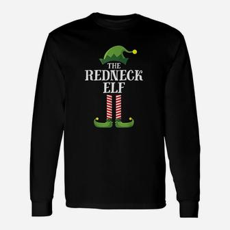 Redneck Elf Matching Group Christmas Party Long Sleeve T-Shirt - Seseable