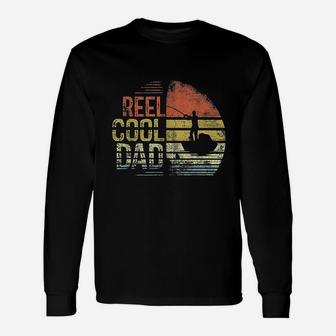 Reel Cool Dad Fisherman Daddy Fathers Day Fishing Long Sleeve T-Shirt - Seseable