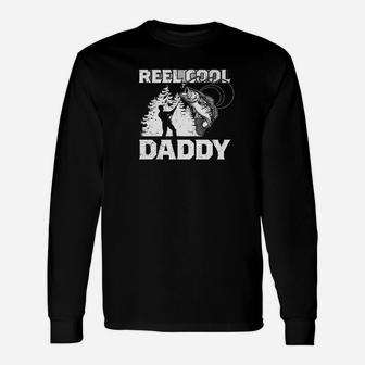 Reel Cool Daddy Fathers Day Fishing Lover Long Sleeve T-Shirt - Seseable