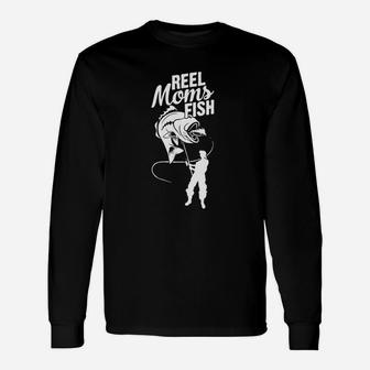 Reel Moms Fish Alone Fishing Hobby Love Long Sleeve T-Shirt - Seseable