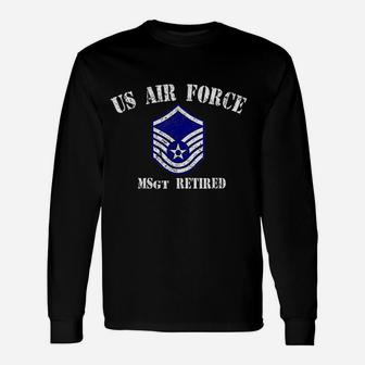 Retired Air Force Master Sergeant Military Veteran Long Sleeve T-Shirt - Seseable