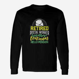 Retirement Mailman Party Retired Postal Worker Long Sleeve T-Shirt - Seseable