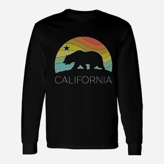 Retro California Bear Vintage Beach Cali Pride Surf 70s Long Sleeve T-Shirt - Seseable