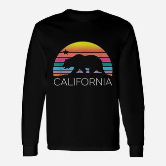 Retro California Surf Vintage Beach Cali 80s Venice Palm Sun Long Sleeve T-Shirt - Seseable