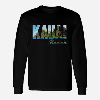 Retro Classic Vintage Summer Kauai Hawaii Long Sleeve T-Shirt - Seseable