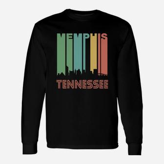 Retro Memphis Tennessee Long Sleeve T-Shirt - Seseable