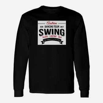 Retro Swing-Tanzteam Langarmshirts 2017, Schwarz, Vintage-Design - Seseable
