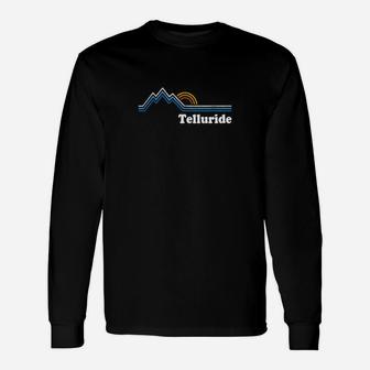Retro Telluride Colorado Shirt Vintage Sunrise Mountains Long Sleeve T-Shirt - Seseable