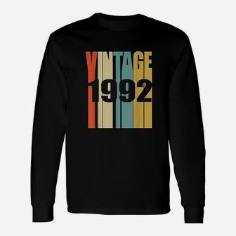 Retro Vintage 1992 30 Yrs Old Bday 30th Birthday Long Sleeve T-Shirt - Seseable