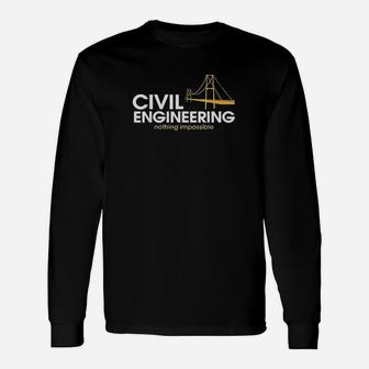 Retro Vintage Civil Engineer Costume Idea Long Sleeve T-Shirt - Seseable