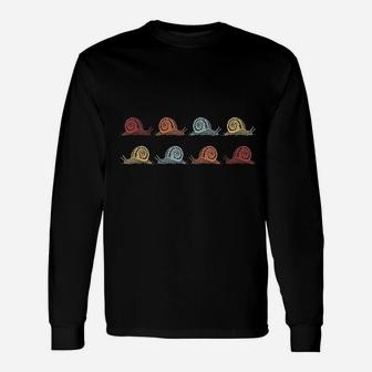 Retro Vintage Snail Animal Lovers Long Sleeve T-Shirt - Seseable