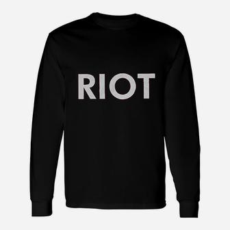 Riot Classic Vintage Style Protest Long Sleeve T-Shirt - Seseable