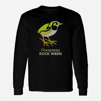 Rock Wren New Zealand Bird T-shirt Long Sleeve T-Shirt - Seseable