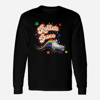 Roller Disco Cool Retro 70s And 80s Party 1970s Long Sleeve T-Shirt - Seseable