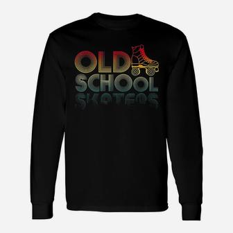Roller Skates Old School Vintage Long Sleeve T-Shirt - Seseable