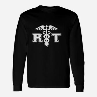 Rt Respiratory Therapist With Medical Caduceus For Rt Long Sleeve T-Shirt - Seseable