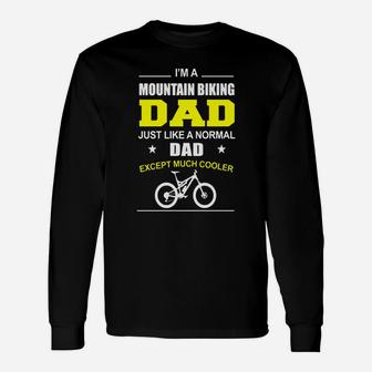 Men's Mountain Bike Shirts Mountain Biking Dad T-shirt Long Sleeve T-Shirt - Seseable