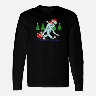 Santa Bigfoot Christmas Colorado Shirt Xmas For Long Sleeve T-Shirt - Seseable