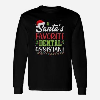 Santas Favorite Dental Assistant Christmas Santa Long Sleeve T-Shirt | Seseable UK