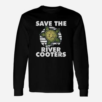 Save The River Cooters Turtle Ocean Long Sleeve T-Shirt - Seseable