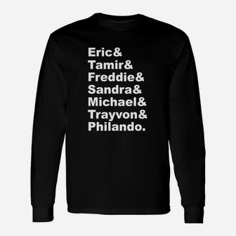 Say Their Names Black Lives Matter Friday 2017 T-shirt Long Sleeve T-Shirt - Seseable
