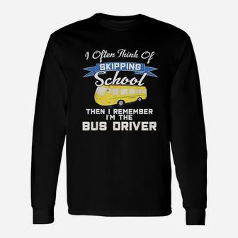 School Bus Driver Appreciation Minibus Driver Long Sleeve T-Shirt - Seseable