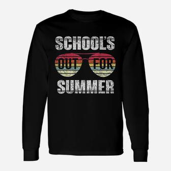 Schools Out For Summer Happy Last Day Of School Vintage Long Sleeve T-Shirt - Seseable