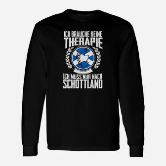 Schottland-Liebhaber Langarmshirts mit Schwarzem Keltischem Knoten - Seseable