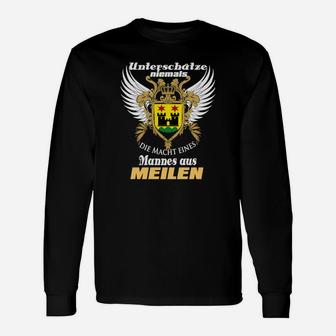 Schwarzes Adler-Langarmshirts mit deutschem Spruch, Feuerwehr Unterstützung - Seseable