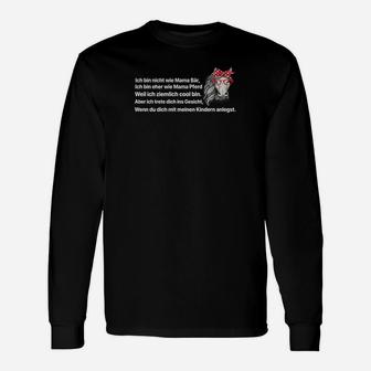 Schwarzes Herren-Langarmshirts mit Bulldoggen-Spruch, Motiv für Hundefreunde - Seseable