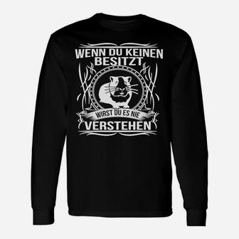 Schwarzes Katzenliebhaber Langarmshirts Nie Verstehen Spruch - Seseable