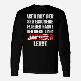 Schwarzes Langarmshirts Japser Lenker mit Seitenfenster-Spruch & Japanflagge - Seseable