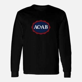 Schwarzes Langarmshirts mit AC&AB Logo, Klassisches Design - Seseable