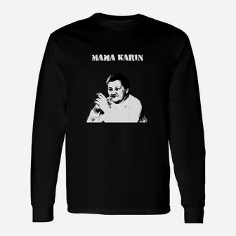 Schwarzes MAMA KARIN Langarmshirts mit grafischem Design - Seseable