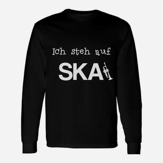 Schwarzes Ska-Musik-Fan Langarmshirts Ich steh auf SKA, Band-Fanartikel - Seseable