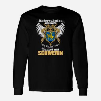 Schwerin Stolz Langarmshirts Herren, Adler Motiv mit Spruch - Seseable