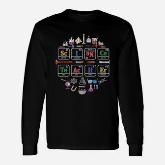 Science Teacher Periodic Table Chemistry Elements Long Sleeve T-Shirt - Seseable