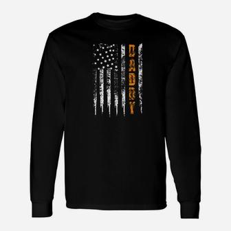 Search And Rescue Orange Line Daddy Dad Long Sleeve T-Shirt - Seseable