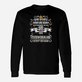 Seine Majestät Der Feuerwehrmann Feuerwehr Evolution Langarmshirts - Seseable