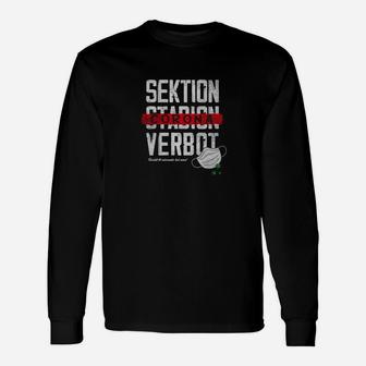 Sektion Pyjama Corona Verbot Langarmshirts, Lustig mit Mundschutz Design - Seseable