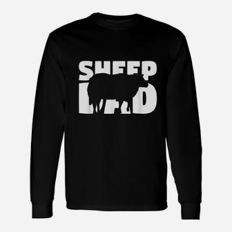 Sheep Dad Sheep Lover For Father Zoo Animal Long Sleeve T-Shirt - Seseable