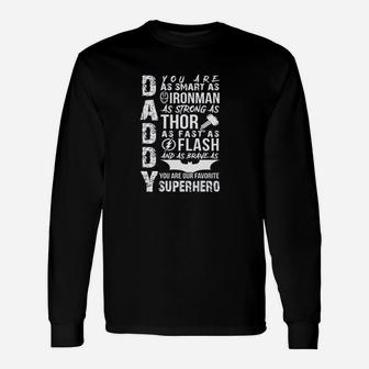 Sheki Apparel Daddy Superhero, best christmas gifts for dad Long Sleeve T-Shirt - Seseable