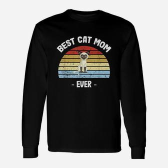 Siamese Cat Mom Siamese Cat Long Sleeve T-Shirt - Seseable