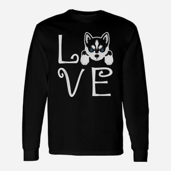 Siberian Husky Love Dog Owner Husky Puppy Long Sleeve T-Shirt - Seseable